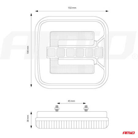 Lampa tylna zespolona LED RCL-08-LR dynamiczna lewa prawa AMIO-02373