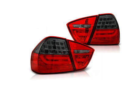 Lampy Diodowe Nowe Bmw E90 05-08 Red Smoke Led Bar