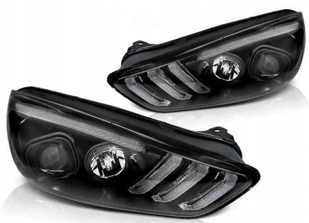 Lampy Ford Focus III mk3 15-18 black drl led dts