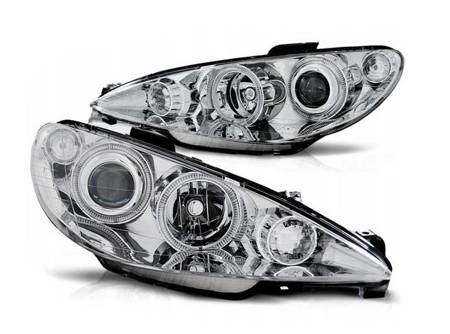 Lampy Peugeot 206 Od 2002 H7/H7 Ringi Chrome