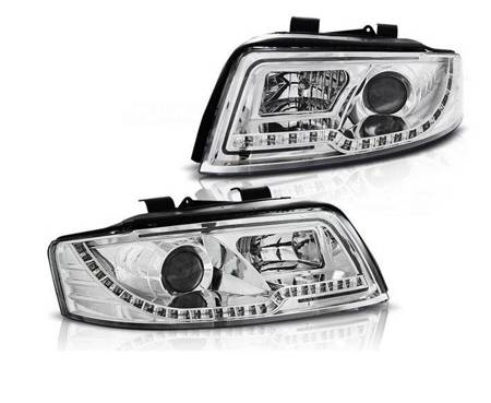 Lampy Reflektory Audi A4 B6 00-04 Led Tube Chrome