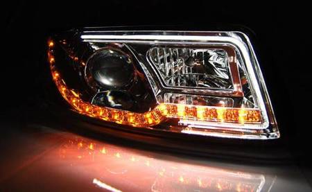 Lampy Reflektory Audi A4 B6 00-04 Led Tube Chrome