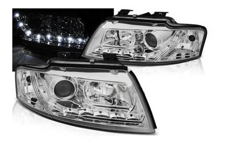 Lampy Reflektory Audi A4 B6 Cabrio 02-06 Chrome