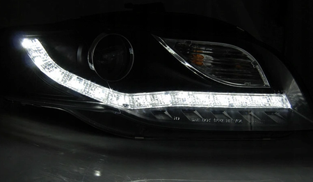 Lampy Reflektory Audi A4 B7 04-08 Led Tube Black