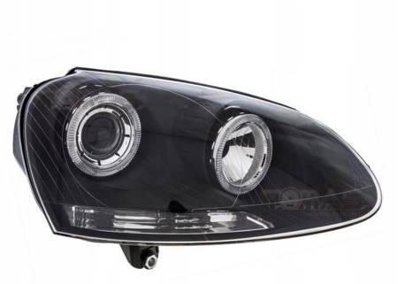 Lampy VW GOLF V 5 03-09 ringi soczewki black FK