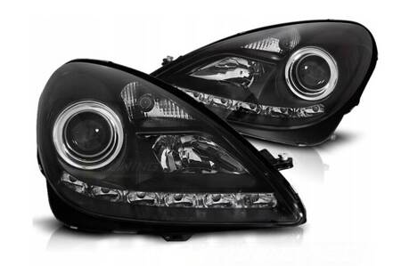 Lampy black xenon led drl do Mercedes r171 slk