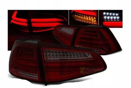 Lampy diodowe Vw Golf VII 7 13- red smoke led bar