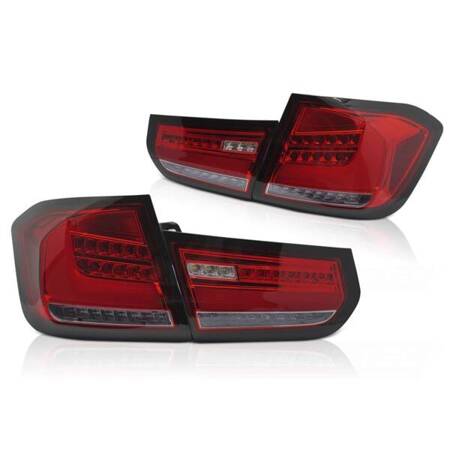 Lampy przednie BMW F30 11-15 RED LED BAR SEQ