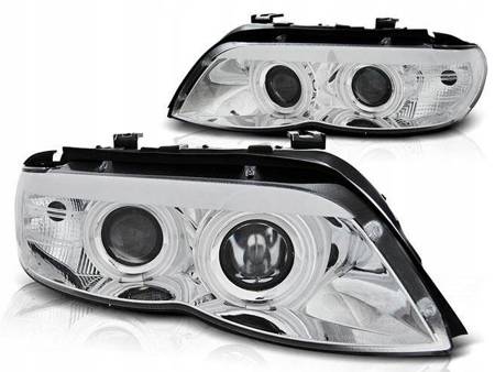 Lampy przednie Bmw X5 E53 03-06 chrome ringi xenon