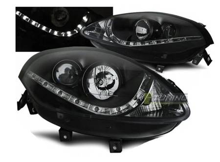 Lampy przednie Fiat Bravo II Daylight black led