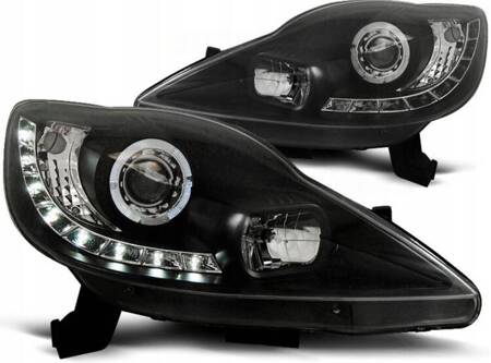 Lampy przednie. Peugeot 107 05-11 daylight black