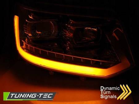 Lampy przednie nowe VW T5 10-15 LED TUBE CHROME T6 LOOK DRL LIFT