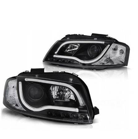 Lampy przednie reflektory Audi A3 8P BLACK TUBE