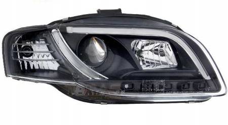 Lampy przednie reflektory Audi A4 B7 BLACK TUBE