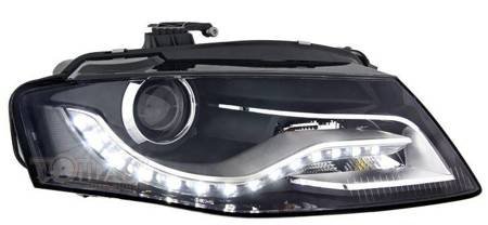 Lampy przednie reflektory Audi A4 B8 BLACK DAYLIGH