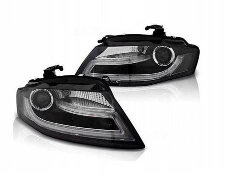 Lampy przednie reflektory Audi A4 B8 BLACK DRL