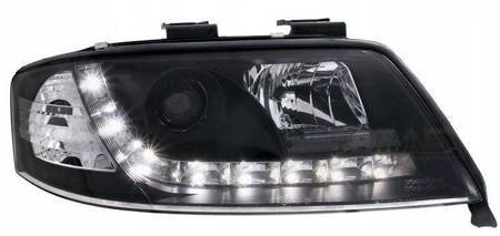 Lampy przednie reflektory Audi A6 CZARNE DAYLIGHT