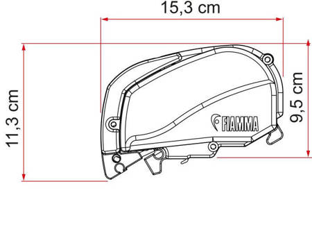 Markiza dachowa w kasecie F80s 400 Polar White Royal Grey - Fiamma