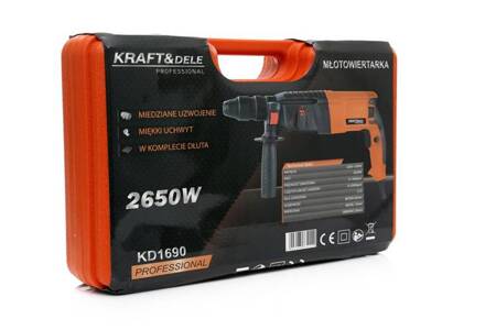 Młotowiertarka 2650W + dodatkowa głowica KD1690