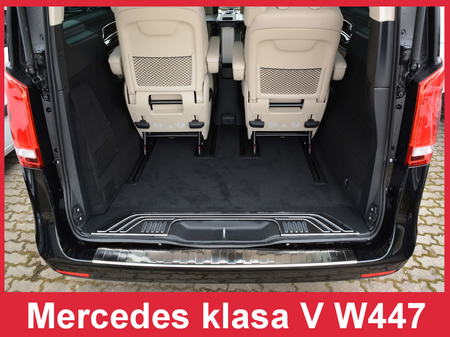 Nakładka na zderzak tylny Mercedes W447 V klasa (Stal)