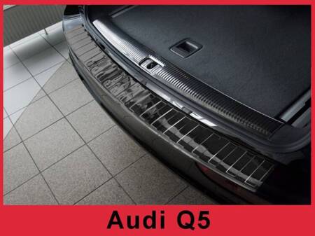 Nakładka na zderzak tylny do AUDI Q5 (Czarna-Lustro)