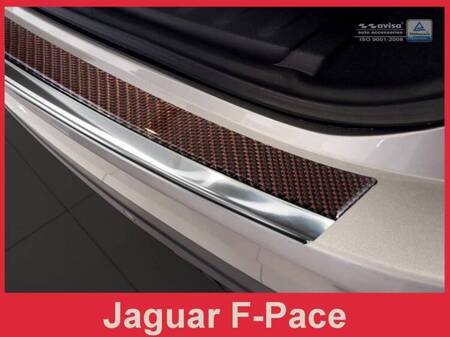 Nakładka na zderzak tylny do Jaguar F-Pace Carbon+Stal