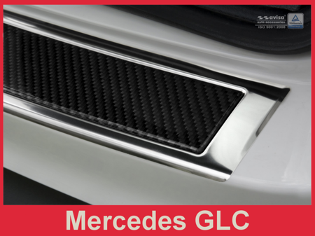 Nakładka na zderzak tylny do MERCEDES GLC X253 (Carbon+Stal)