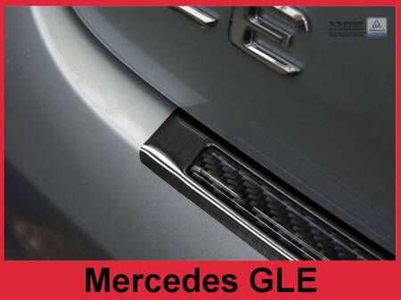 Nakładka na zderzak tylny do MERCEDES GLE klasa Carbon+Stal