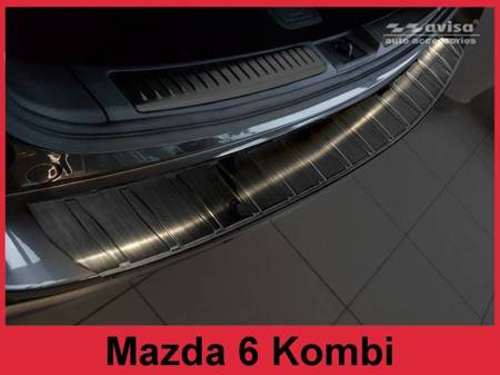 Nakładka na zderzak tylny do Mazda 6 Kombi Stal (czarna)