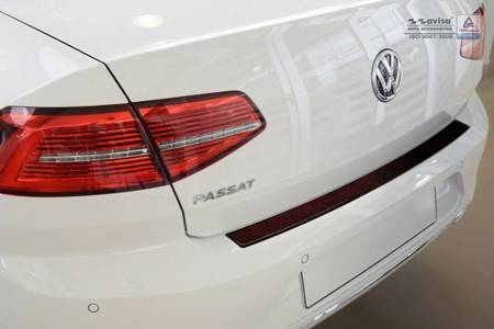 Nakładka na zderzak tylny do Volkswagen Passat B8 Carbon (czarno-czerwony)