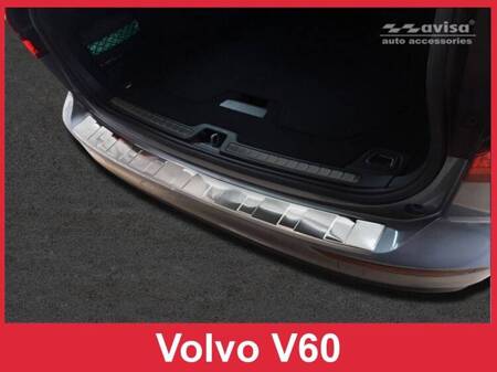 Nakładka na zderzak tylny do Volvo V60 II (Stal)