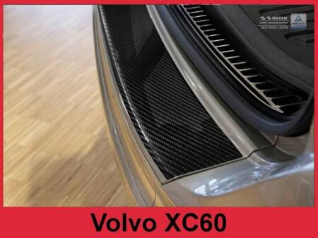 Nakładka na zderzak tylny do Volvo XC60 Carbon (czarny)