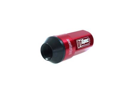 Nakrętki M12x1.25 2w1 Stal 55mm D1Spec Orginal Red Stożek Heptagon