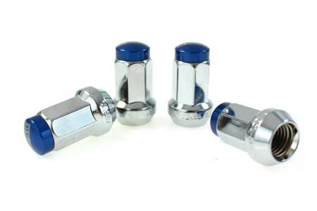 Nakrętki M12x1.25 Stal 30mm D1Spec Orginal Silver/Blue Stożek