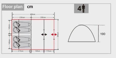 Namiot rodzinny 4 osobowy Theta 4 - Portal Outdoor