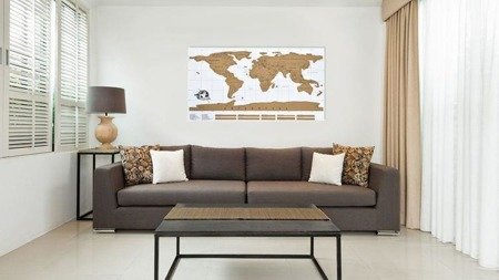 Obraz plakat Mapa świata - zdrapka
