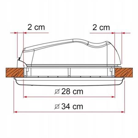 Okno dachowe vent 28 crystal przezroczyste Fiamma