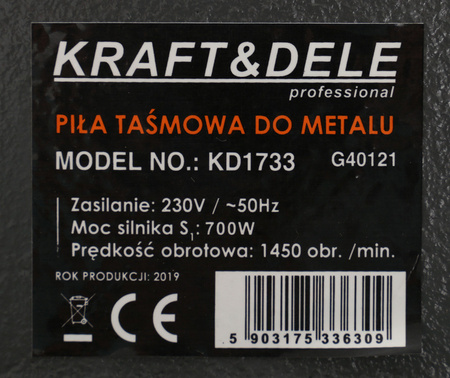 PRZECINARKA PIŁA TAŚMOWA DO METALU KD1733