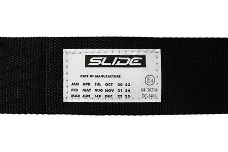 Pasy sportowe SLIDE 4p 2" Black Homologacja E4