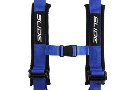 Pasy sportowe SLIDE 4p 2" Blue Homologacja E4