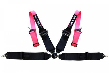 Pasy sportowe SLIDE Quick 4p 2"+3" Pink- Black