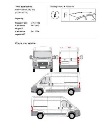 Platforma bagaznik dachowy Citroen Jumper L2H2