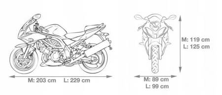 Pokrowiec Plandeka na Motor Motocykl Skuter L