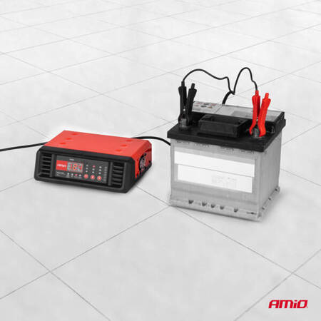 Prostownik cyfrowy stacjonarny 10A 6V 12V AMIO-04056