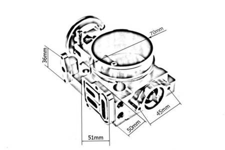 Przepustnica TurboWorks Subaru WRX STI EJ20 EJ25 GDA GDB 70mm