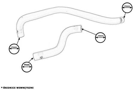 Przewody Silikonowe Honda Civic 92-95 TurboWorks Woda