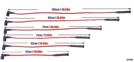 Przewody zapłonowe PowerTEC BMW 535I M5 635CSI 732I 735I 745I 84-95 Czerwone