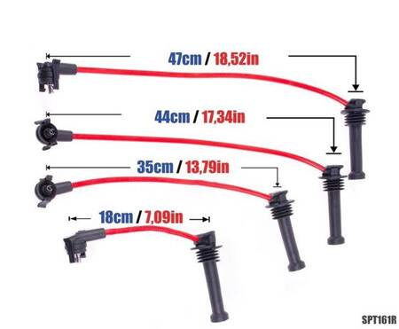 Przewody zapłonowe PowerTEC FORD ESCORT FIESTA MONDEO PUMA 90-98 Czerwone