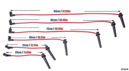 Przewody zapłonowe PowerTEC FORD MONDEO MK3 2.5 V6 Czerwone
