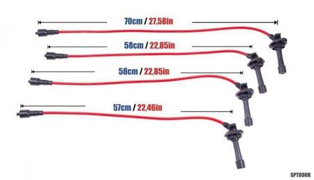 Przewody zapłonowe PowerTEC SUBARU IMPREZA STI EJ20 97-00 Niebieskie